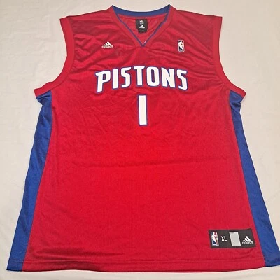 Vintage Adidas Detroit Pistons Chauncey Billups #1 Jersey Men's X-Large XL NBA - Image 1 of 4