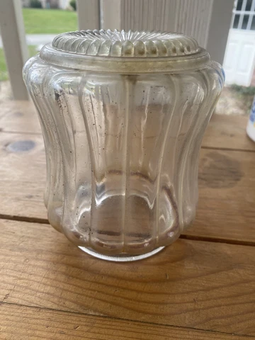 vintage light fixture globe Clear glass Cover