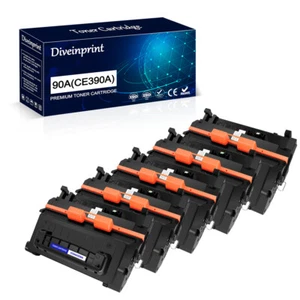 5PK CE390A Toner Replacement for HP 90A LaserJet 600 M602n M603xh M4555fskm MFP - Afbeelding 1 van 12