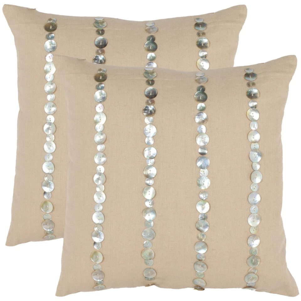SAFAVIEH Jenna Pillow Set of 2 | Almond | - Image 1 of 1