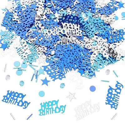 Lot de 500 confettis décoratifs pour anniversaire Bleu - Photo 1/4