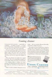 1950 Union Carbide: Coming Cleaner Vintage Print Ad - Picture 1 of 1