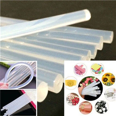 50Pcs 100mm x 7mm Venta al por mayor de pegamento transparente en caliente Stick Adhesive Sticks para pistola de pegamento Foto 1 de 4