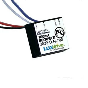 LuxDrive BuckPuck con cable - Controlador LED de corriente constante de 700 mA sin atenuación - Imagen 1 de 1