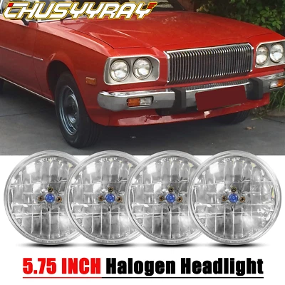 Faros halógenos negros de haz alto bajo para Mazda B2000 1979-1983 4 piezas 5,75" 5-3/4" Foto 1 de 4