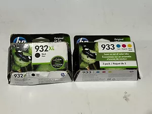 Original HP 932XL schwarz + HP 933 Cyan Magenta & gelbe Tintenpatronen - Bild 1 von 2