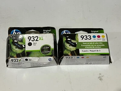 Original HP 932XL Tintenpatronen Schwarz + HP 933 Cyan Magenta & Gelb - Bild 1 von 2