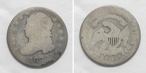 X4490  1823/2 Capped Bust Dime 10c, AG Cover