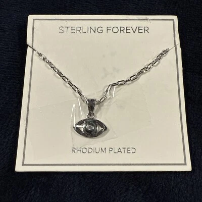STERLING FOREVER - Collar enchapado en rodio de plata de ley - OJO Foto 1 de 4