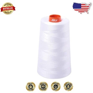 2024 Mako 50 Wt Cotton Thread - 6452 Yards of White Quality for Quilting - Picture 1 of 2