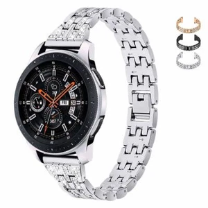 Bling Bands Compatible Galaxy Smartwatch Bands 42mm, 20mm Stainless Steel Diamon - Picture 1 of 6