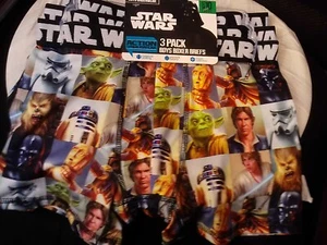 3 PR. BOYS~STAR WARS~BOXER BRIEFS~NWT~2 DESIGNS 1 SOLID W/APPLIQUE~SIZE 6/SMALL - Picture 1 of 6