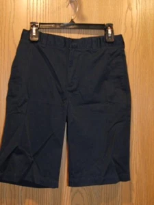 LANDS END Navy Blue School Uniforms Chino Bermuda Shorts Girls 16 - Picture 1 of 12