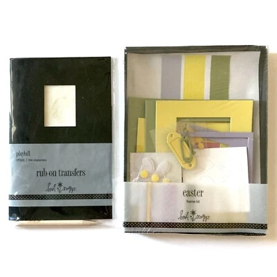 De colección Heidi Swapp Crema Playbill Frotar Letras Transferencia Marco de Pascua Kit ¡NUEVO! Foto 1 de 4