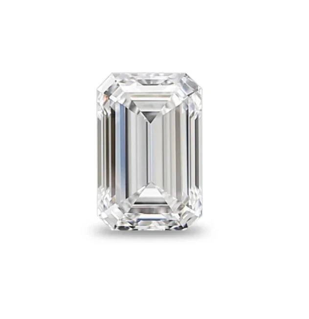 Natural D Color Loose 6 CT Emerald Cut Lab Grown CVD Diamond VVS1 Certified - Image 1 of 4