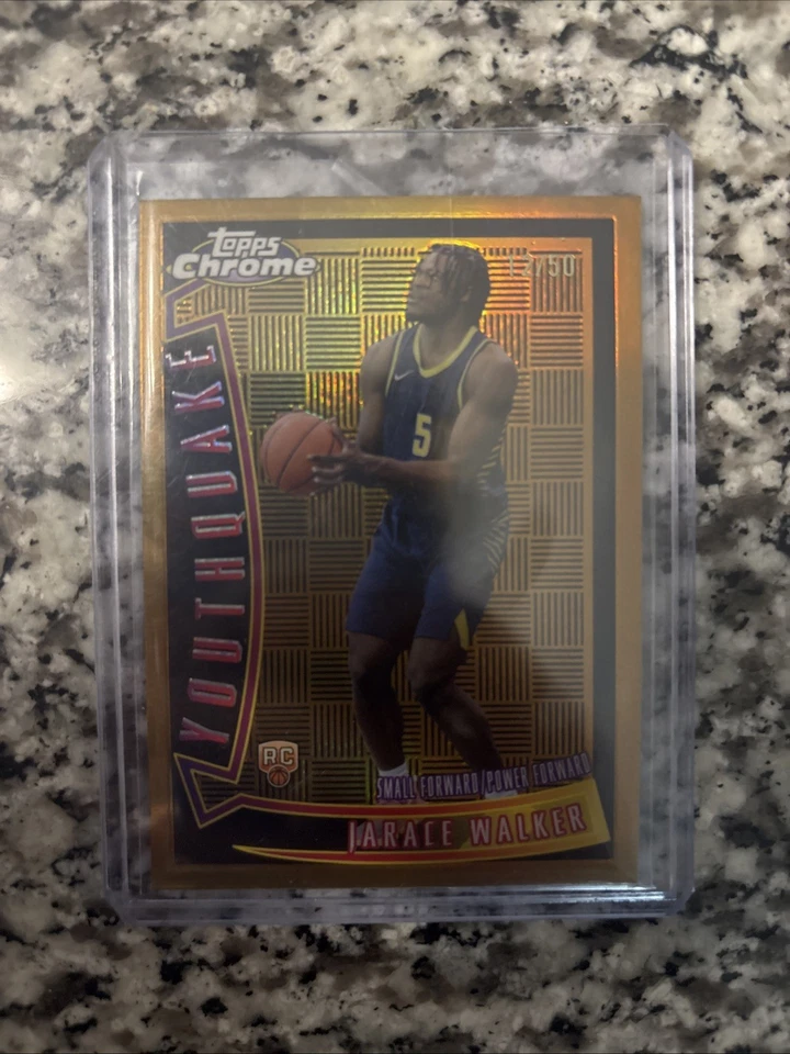 2023-24 Topps Chrome Youthquake Gold Refractor Rookie Jarace Walker /50 - Image 1 of 2