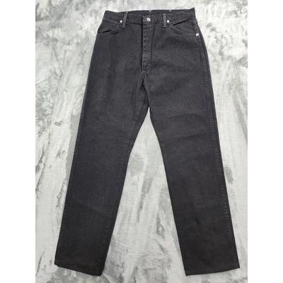 Pantalones de mezclilla Wrangler vintage para mujer 13X32 negros corte vaquero calce ajustado tiro alto occidental Foto 1 de 4