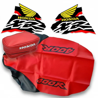 Seat Cover + Tank Decals + Fender Bag for XR400R 98 – Shiny Graphic Kit - Image 1 of 4