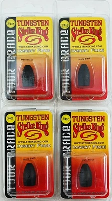 (LOTE DE 4) PESAS DE TUNGSTENO STRIKE KING GRADO TOUR 3/4 OZ TGTW34-10M M6204 Foto 1 de 2