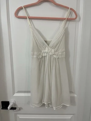 Vestido sin mangas vintage In Bloom camisero nupcial blanco talla M Foto 1 de 4