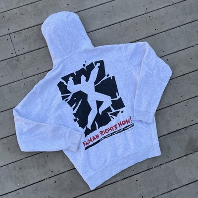 Reebok Human Rights Now Hoodie  XL   White Melange (Heather Grey)   H65682 - Image 1 of 4