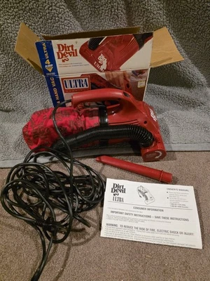 Royal Dirt Devil Plus Corded Hand Vac Vacuum Cleaner Model 08230 Red Used Once! - Image 1 of 4