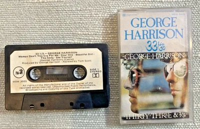 GEORGE HARRISON 33 1/3 RD Cassette RARE PAPER LABEL DARK HORSE The Beatles - Image 1 of 2