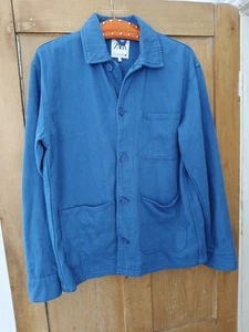 Zara Royal Blue Chore Jacket XS Long Sleeve Over shirt Button Up  - Picture 1 of 12