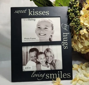 True Living-Black & White, Loving Expressions Universal Frame Holds 2-4x6" pics - Picture 1 of 7