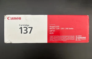 Nowy zapieczętowany oryginalny czarny toner Canon 137 - Zdjęcie 1 z 4