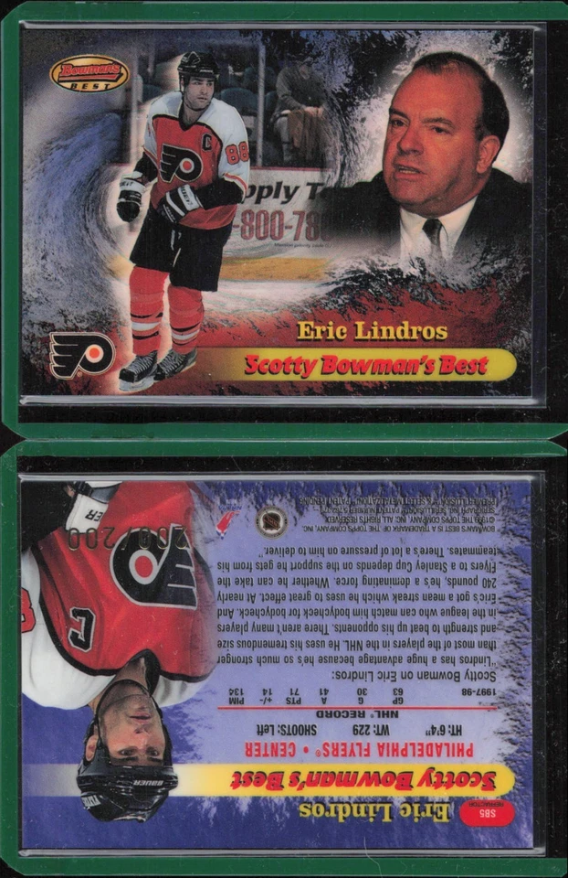 1998-99 Bowman's Best Scotty Bowman's Refractor #SB5 Eric Lindros Flyers 200/200 - Image 1 of 1