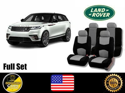 Conjunto completo de capas de assento cinza alta qualidade fácil instalação para todas as Land Rover - Imagem 1 de 4