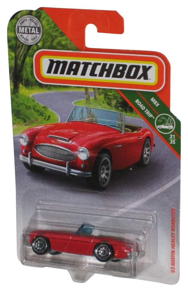 Coche de juguete Matchbox MBX Road Trip 21/35 (2018) rojo '63 Austin Healey Roadster 87/1 Foto 1 de 1