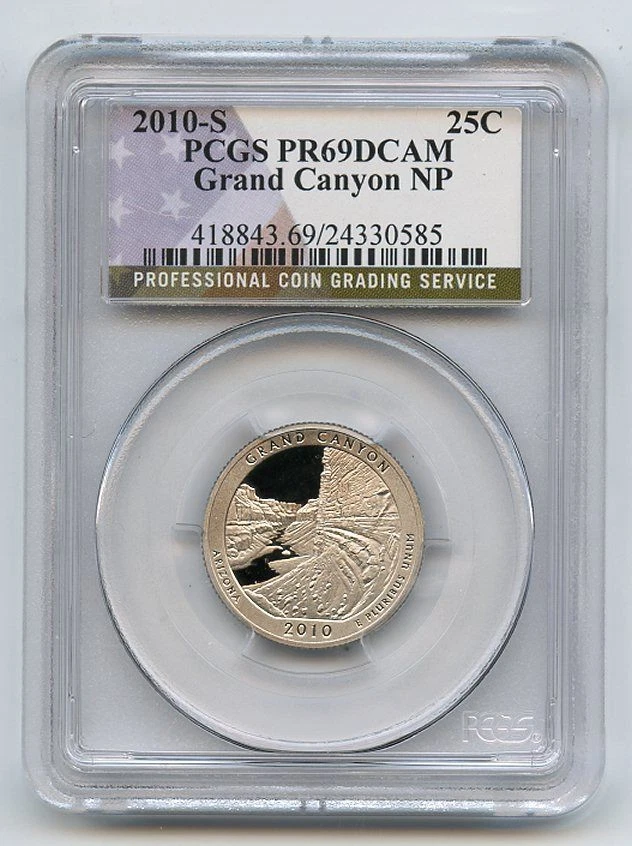 2010 S 25C Clad Grand Canyon Quarter PCGS PR69DCAM - Image 1 of 1