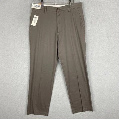 Pantalones Dockers Para Hombre 33x30 Marrón Calce Clásico Recto Frente Plano Comodidad Nuevos con Etiquetas Foto 1 de 4