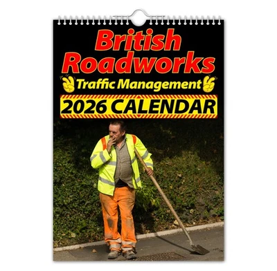 Calendario 2026 - Obras viales británicas - Divertido - Extravagante - Navidad - Cumpleaños Foto 1 de 4