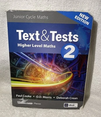Junior Certificate Texts & Tests 2 Higher Level Maths Textbook Junior Cycle - Image 1 of 2