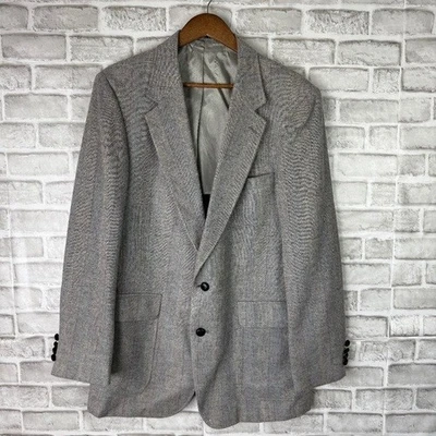 Blazer Traje Chaqueta Hombre Arnold Palmer Vintage Gris Claro Lana Tweed 42L Foto 1 de 4