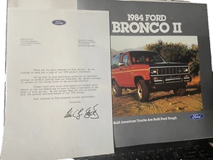 1984 Ford Bronco II Dealer Sales Brochure with letter from Edsel B Ford II - Picture 1 of 9