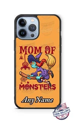 Funda Teléfono Feliz Halloween Bruja Mamá de Monstruo Para iPhone 14 Samsung A14 Google Foto 1 de 4