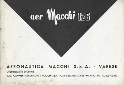 Aer Macchi 125 Istruzione  Manutenzione Controllo -  Anastatica Legend Bike - Immagine 1 di 2