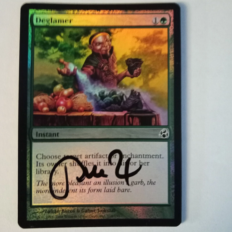 Magic The Gathering - 1x Signed Foil Deglamer (mtg) Morningtide - Image 1 of 1