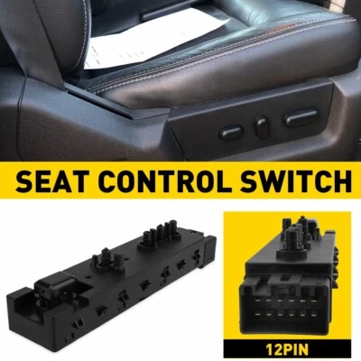 Interruptor de asiento eléctrico delantero derecho pasajero 10 para Way Ford F-150 F150 2009-2017 Foto 1 de 4