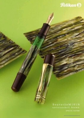 Pelikan Edición Especial Carey Marrón M101N Tortuga EF Nuevo en Caja 2011 Foto 1 de 3