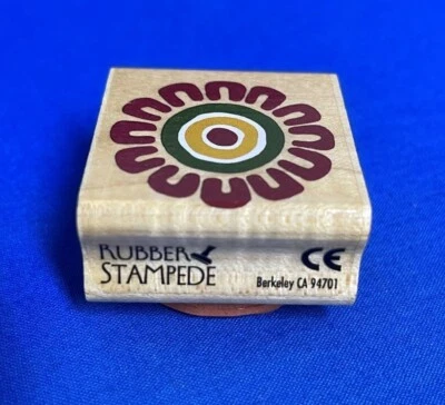 Estampilla de goma circular azteca estampida de goma Foto 1 de 4