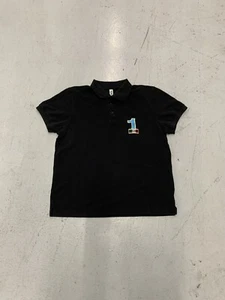 Moschino Swim Button Up Shirt SMALL Black Italy 1 Collared - Picture 1 of 9