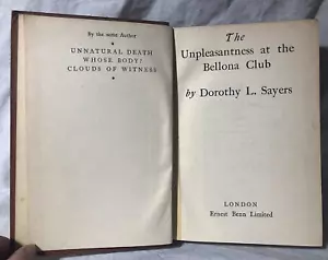 Dorothy L Sayers - The Unpleasantness at the Bellona Club - 1st/1st Benn 1928 - Picture 1 of 7