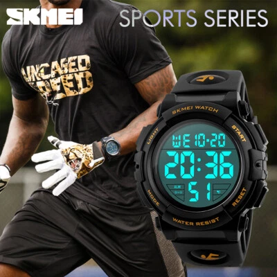 SKMEI Waterproof Men's Watch Fashion Casual LED Digital Sport Wristwatch 1258 1x - image 1 of 4