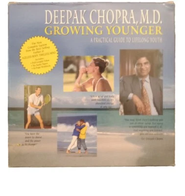 DEEPAK CHOPRA Growing Younger Guide to Lifelong Youth cassettes VHS book BOX SET - Image 1 of 2