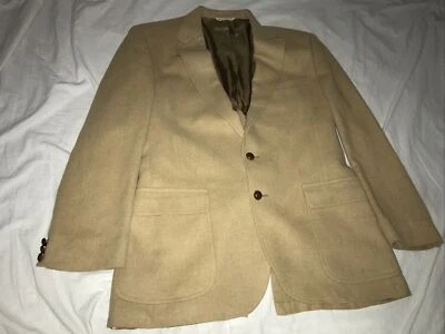 Barrister Sport Blazer Tan Camelhair Classic 2 Button Single Vent Missing Size - Image 1 of 4